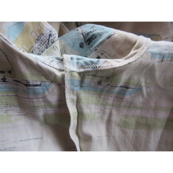 New Direction Women Jacket Scenic Short White/Gray Buttons Down Cotton Vintage - Picture 7 of 12